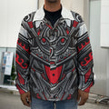 Robot Samurai Mask Print Men's Shirt Jacket