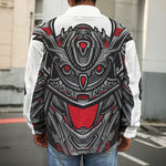 Robot Samurai Mask Print Men's Shirt Jacket