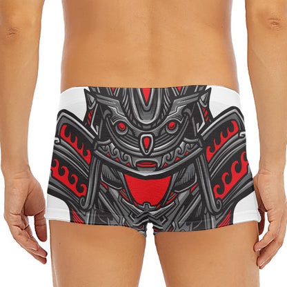 Robot Samurai Mask Print Men's Short Boxer Briefs