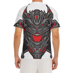 Robot Samurai Mask Print Men's Short Sleeve Rash Guard
