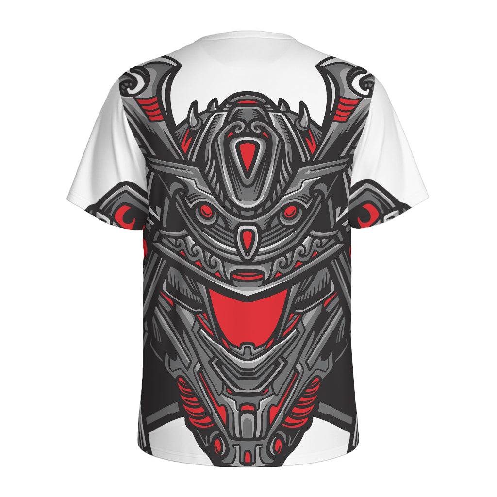 Robot Samurai Mask Print Men's Sports T-Shirt