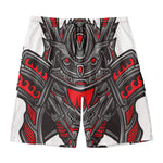 Robot Samurai Mask Print Men's Swim Trunks