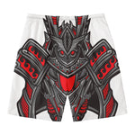 Robot Samurai Mask Print Men's Swim Trunks