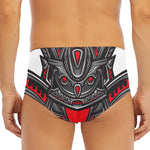 Robot Samurai Mask Print Men's Triangle Swim Briefs