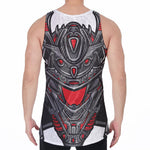 Robot Samurai Mask Print Men's Velvet Tank Top