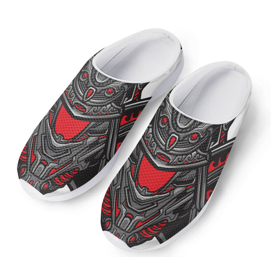 Robot Samurai Mask Print Mesh Casual Shoes