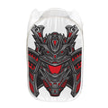 Robot Samurai Mask Print Mesh Laundry Hamper