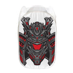 Robot Samurai Mask Print Mesh Laundry Hamper
