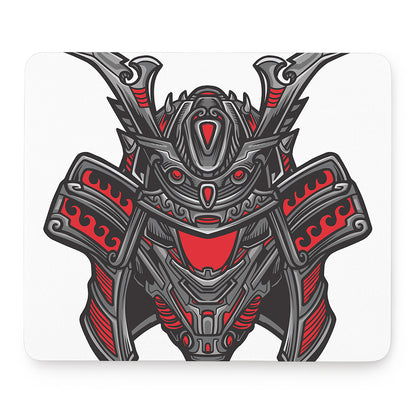 Robot Samurai Mask Print Mouse Pad