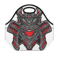 Robot Samurai Mask Print Neoprene Lunch Bag