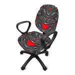 Robot Samurai Mask Print Office Chair Cover
