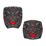 Robot Samurai Mask Print Office Chair Cover