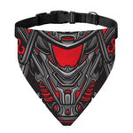 Robot Samurai Mask Print Over The Collar Dog Bandana