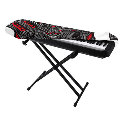 Robot Samurai Mask Print Piano Keyboard Cover