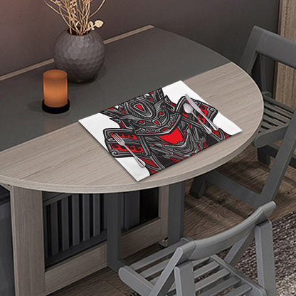 Robot Samurai Mask Print Placemat