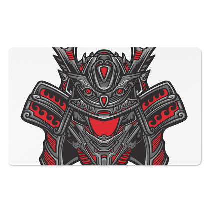 Robot Samurai Mask Print Polyester Doormat