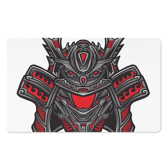 Robot Samurai Mask Print Polyester Doormat