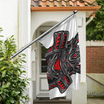 Robot Samurai Mask Print Polyester Flag