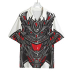 Robot Samurai Mask Print Rayon Hawaiian Shirt
