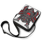 Robot Samurai Mask Print Rectangular Crossbody Bag