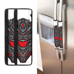 Robot Samurai Mask Print Refrigerator Handle Covers