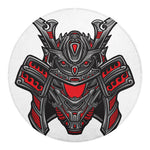 Robot Samurai Mask Print Round Blanket