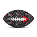 Robot Samurai Mask Print Rugby Ball