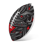 Robot Samurai Mask Print Rugby Ball