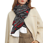 Robot Samurai Mask Print Scarf