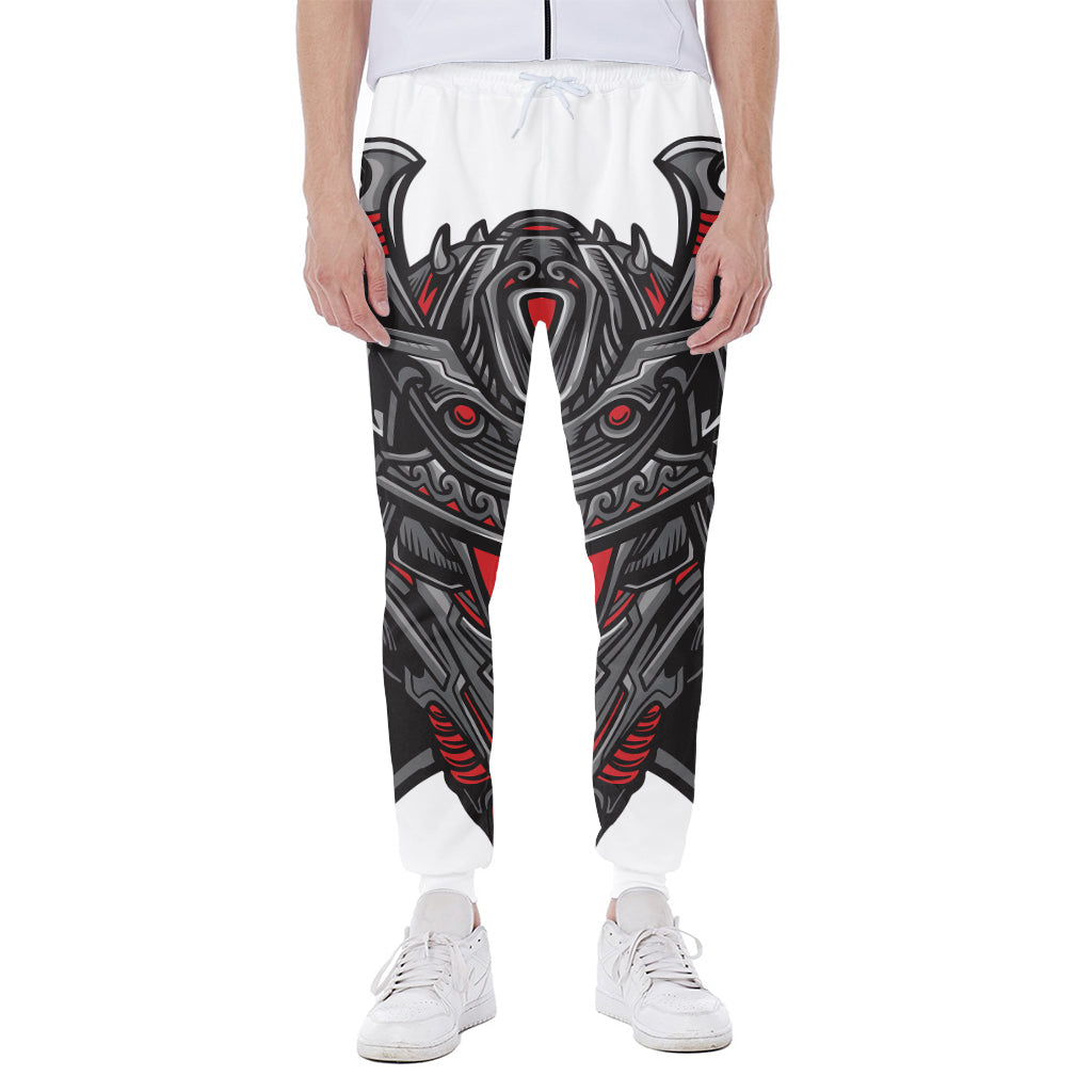Robot Samurai Mask Print Scuba Joggers