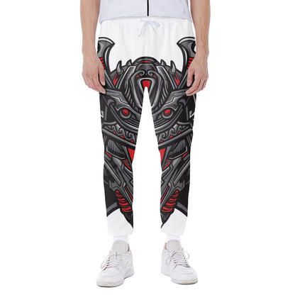 Robot Samurai Mask Print Scuba Joggers