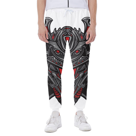 Robot Samurai Mask Print Scuba Joggers