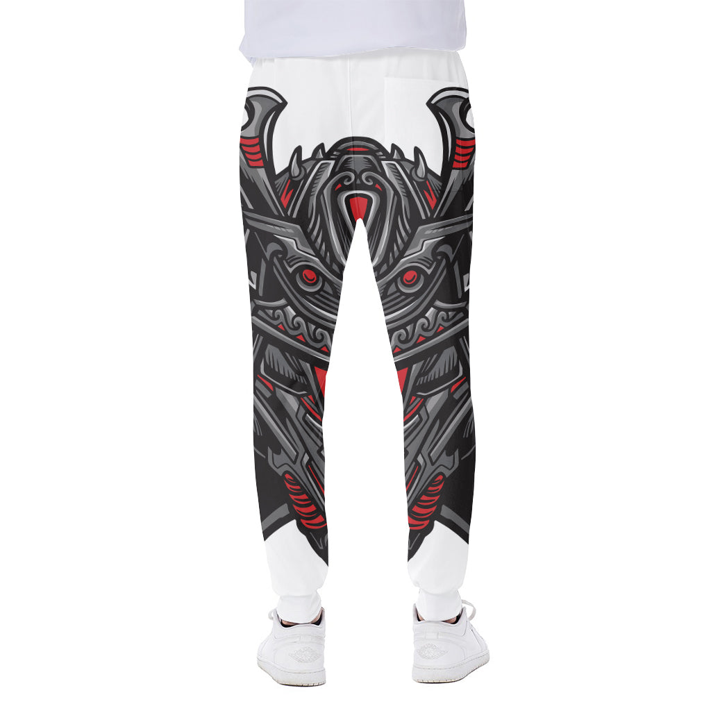 Robot Samurai Mask Print Scuba Joggers