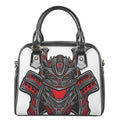 Robot Samurai Mask Print Shoulder Handbag