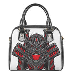 Robot Samurai Mask Print Shoulder Handbag