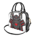 Robot Samurai Mask Print Shoulder Handbag