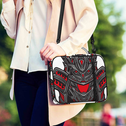 Robot Samurai Mask Print Shoulder Strap Bible Bag