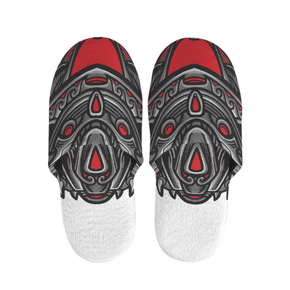 Robot Samurai Mask Print Slippers
