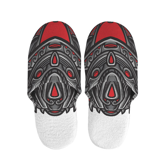 Robot Samurai Mask Print Slippers