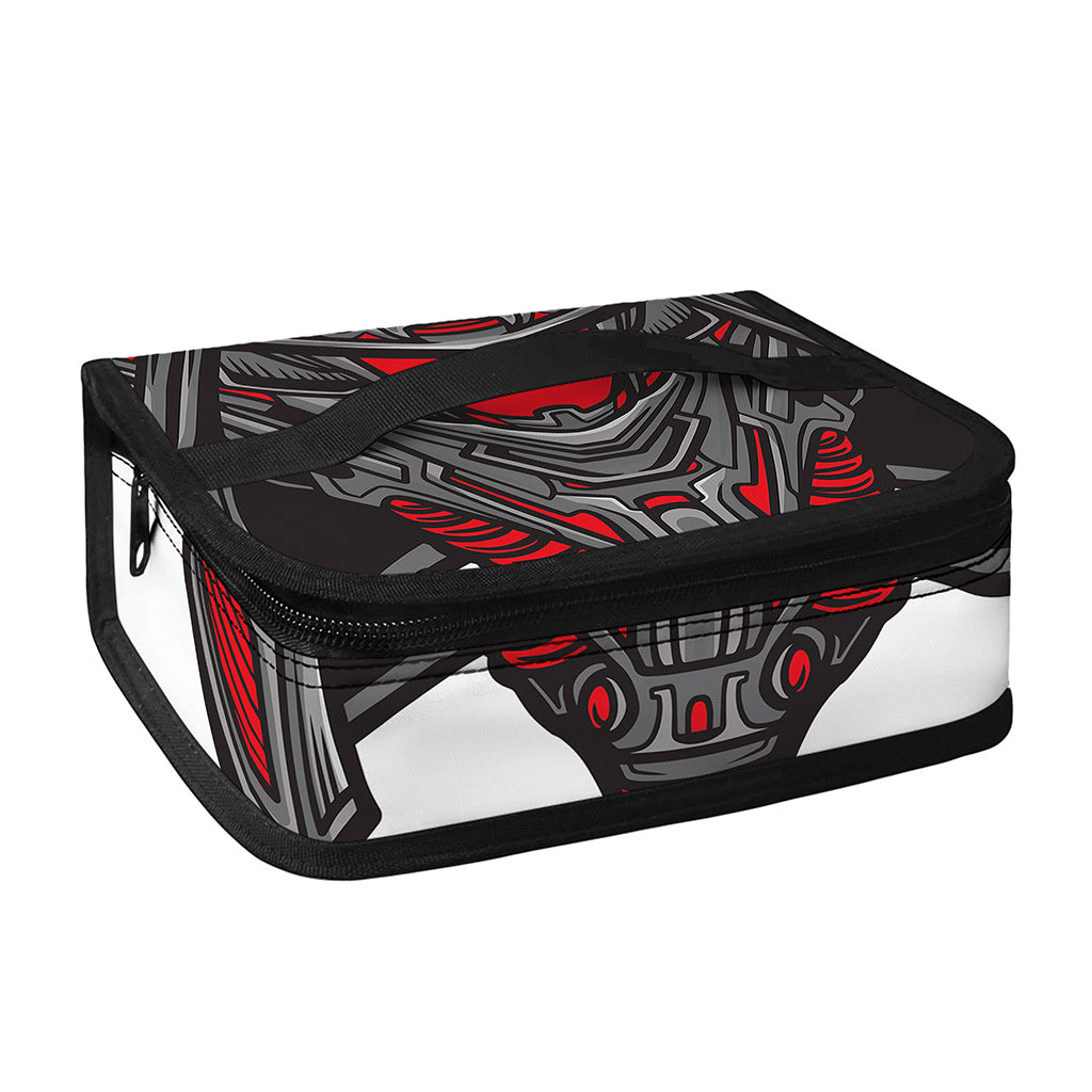 Robot Samurai Mask Print Small Lunch Bag