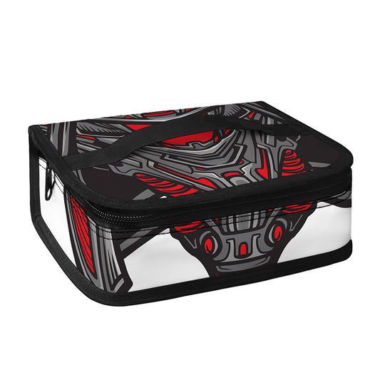 Robot Samurai Mask Print Small Lunch Bag