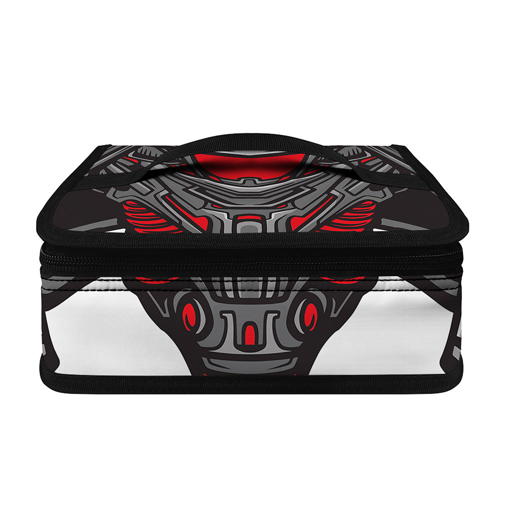 Robot Samurai Mask Print Small Lunch Bag