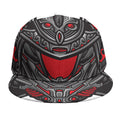 Robot Samurai Mask Print Snapback Cap