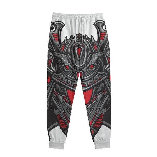 Robot Samurai Mask Print Sweatpants