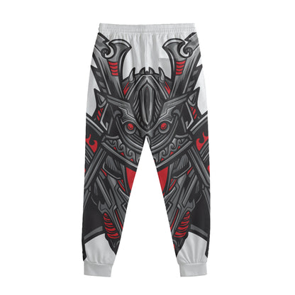 Robot Samurai Mask Print Sweatpants