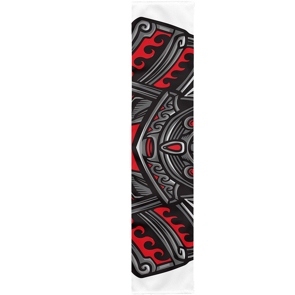 Robot Samurai Mask Print Table Runner