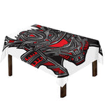 Robot Samurai Mask Print Tablecloth