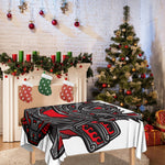 Robot Samurai Mask Print Tablecloth