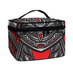 Robot Samurai Mask Print Travel Makeup Bag