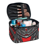 Robot Samurai Mask Print Travel Makeup Bag